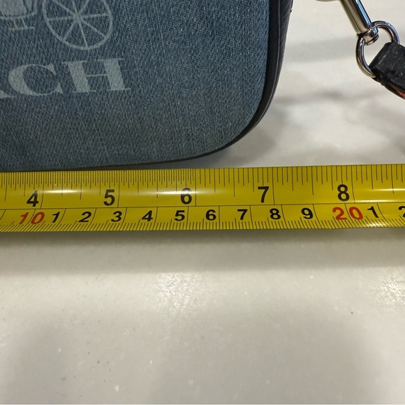 Coach Jes Denim & pebbled Leather Convertible Crossbody Belt Bag NWOT - Picture 5 of 15